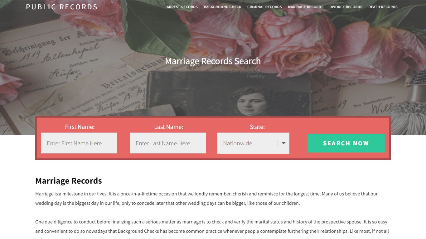 Marriage Records | Enter Name and Search. 14Days Free - Public Records